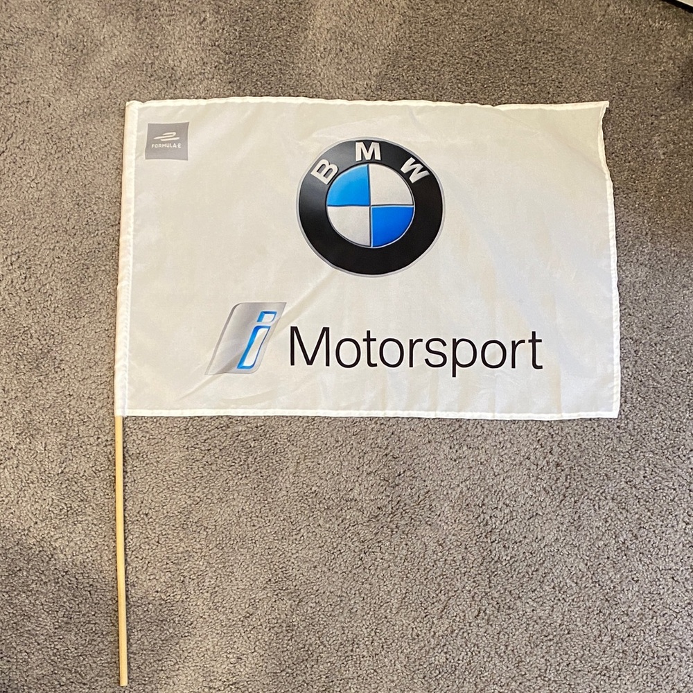 BMW Motorsport White Flag with Logo